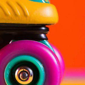 colourful roller skate wheel