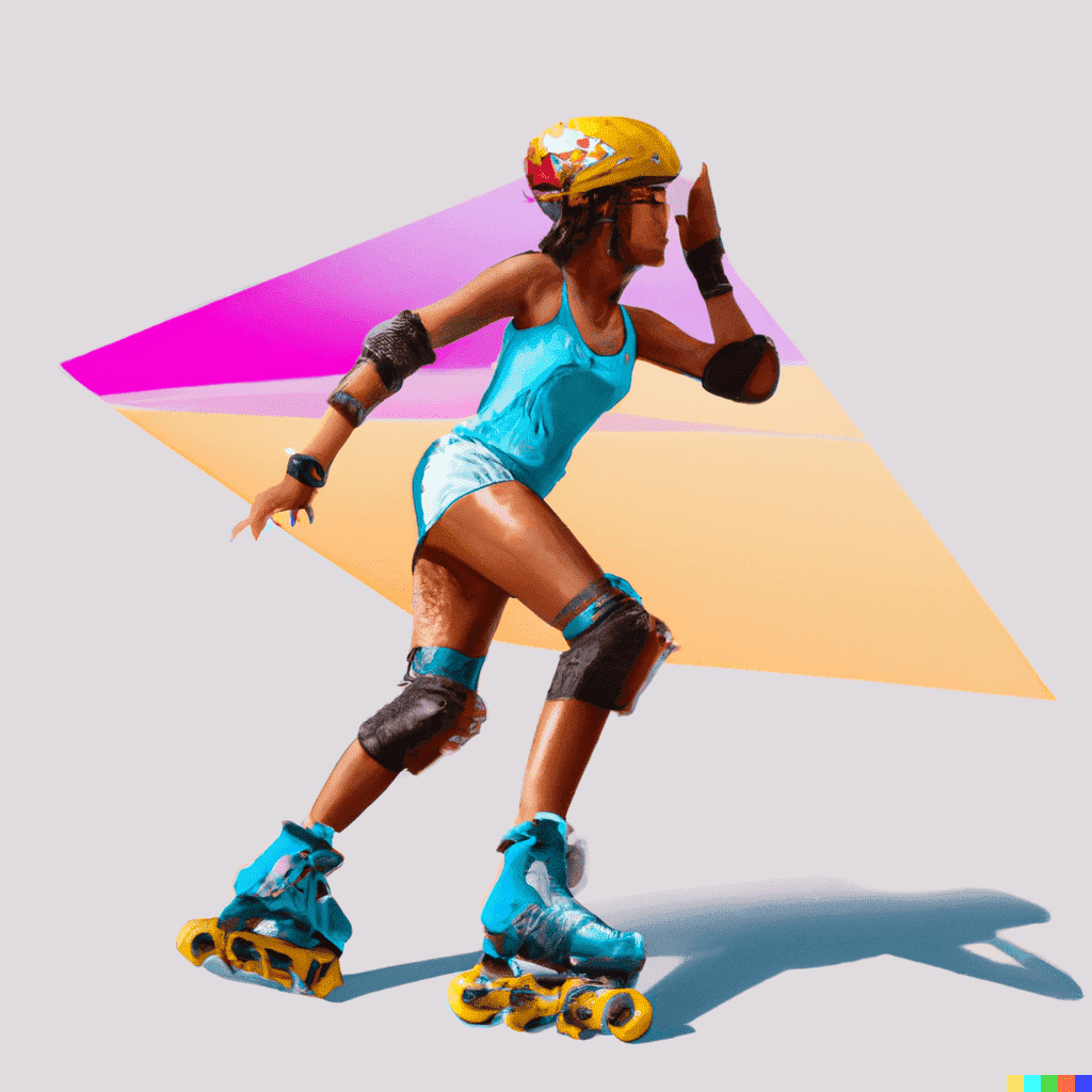 person wearing rollerblade safety equipment