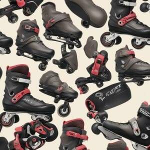 collection of roller skates